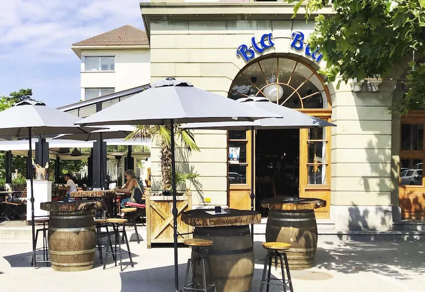 Terrasse du restaurant Bla Bla à Vevey