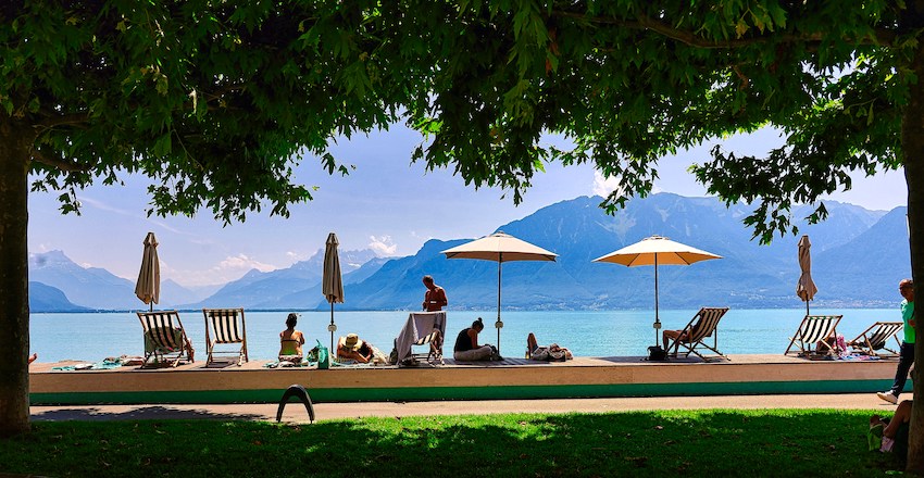 Die Quais von Vevey